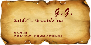 Galát Graciána névjegykártya